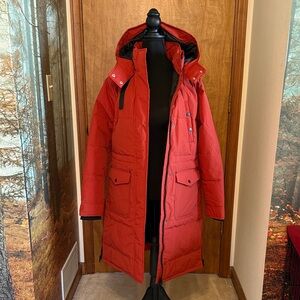 Swiss Tech orange winter parka